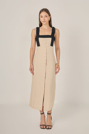 Linen Buttoned Maxi Dress