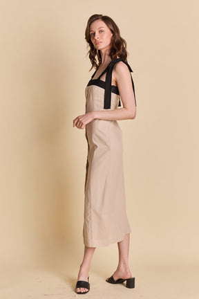 ENDLESS ROSE - Linen Buttoned Maxi Dress - DRESSES available at Objectrare