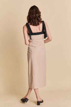 ENDLESS ROSE - Linen Buttoned Maxi Dress - DRESSES available at Objectrare