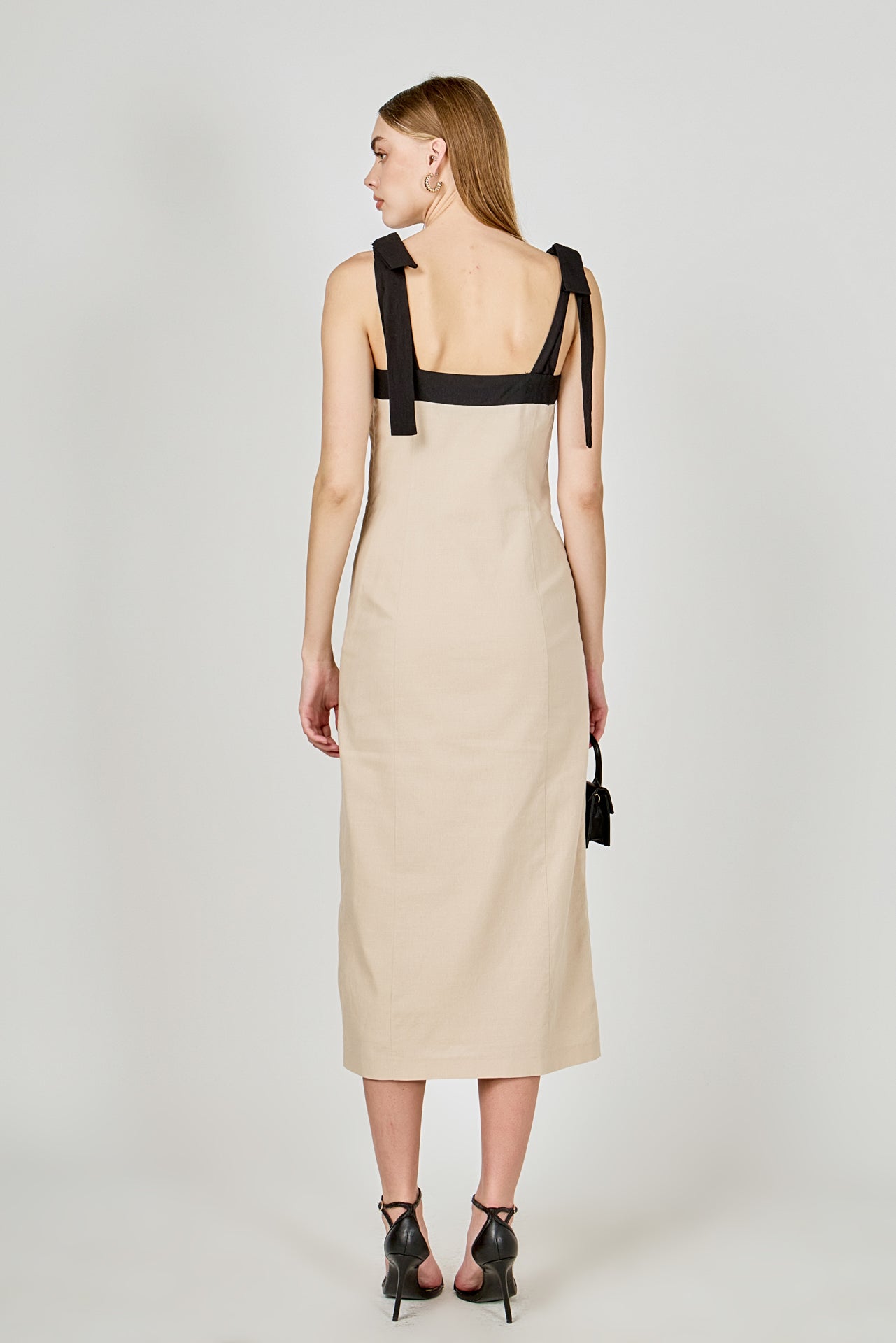 ENDLESS ROSE - Linen Buttoned Midi Dress - DRESSES available at Objectrare
