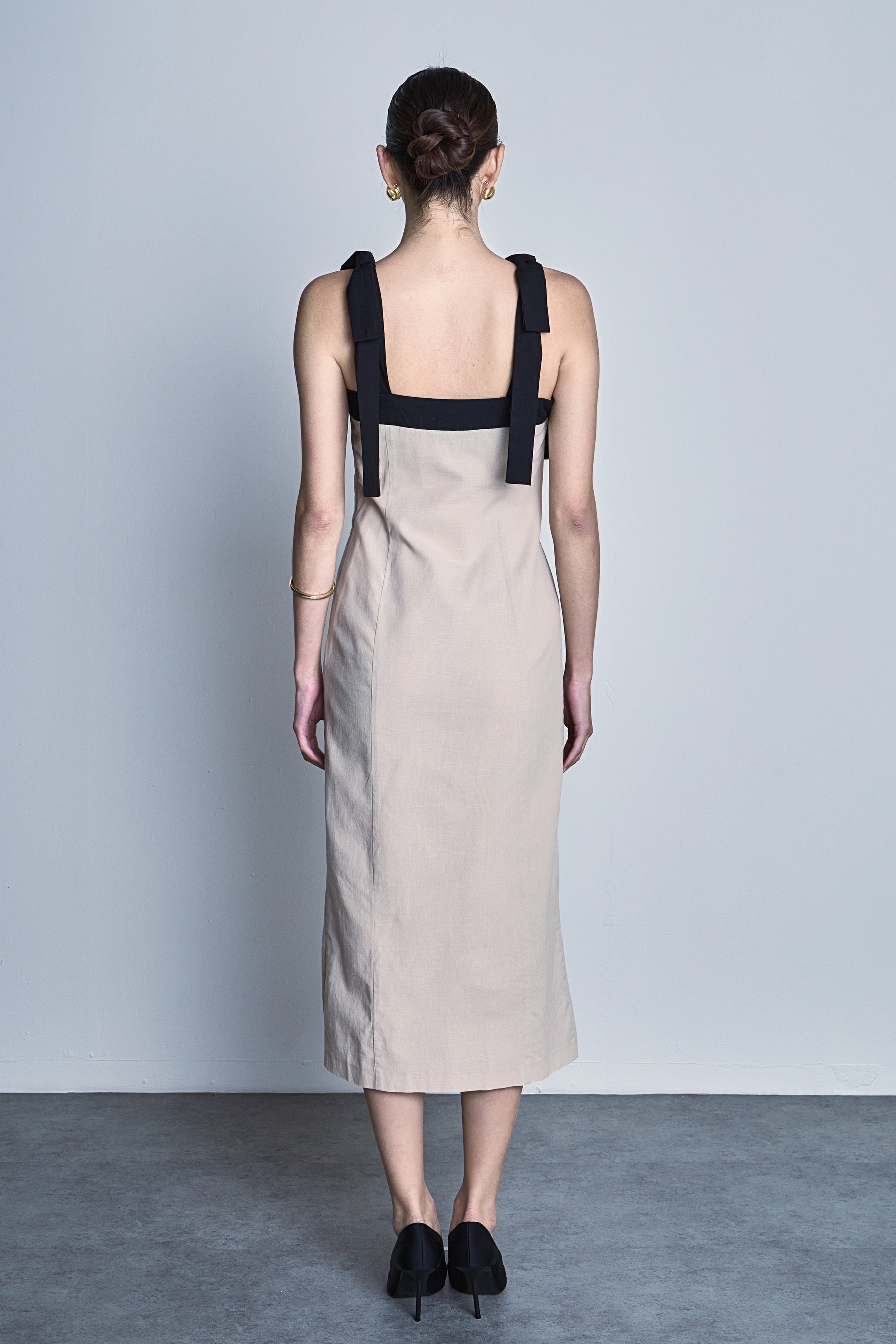 ENDLESS ROSE - Linen Buttoned Midi Dress - DRESSES available at Objectrare