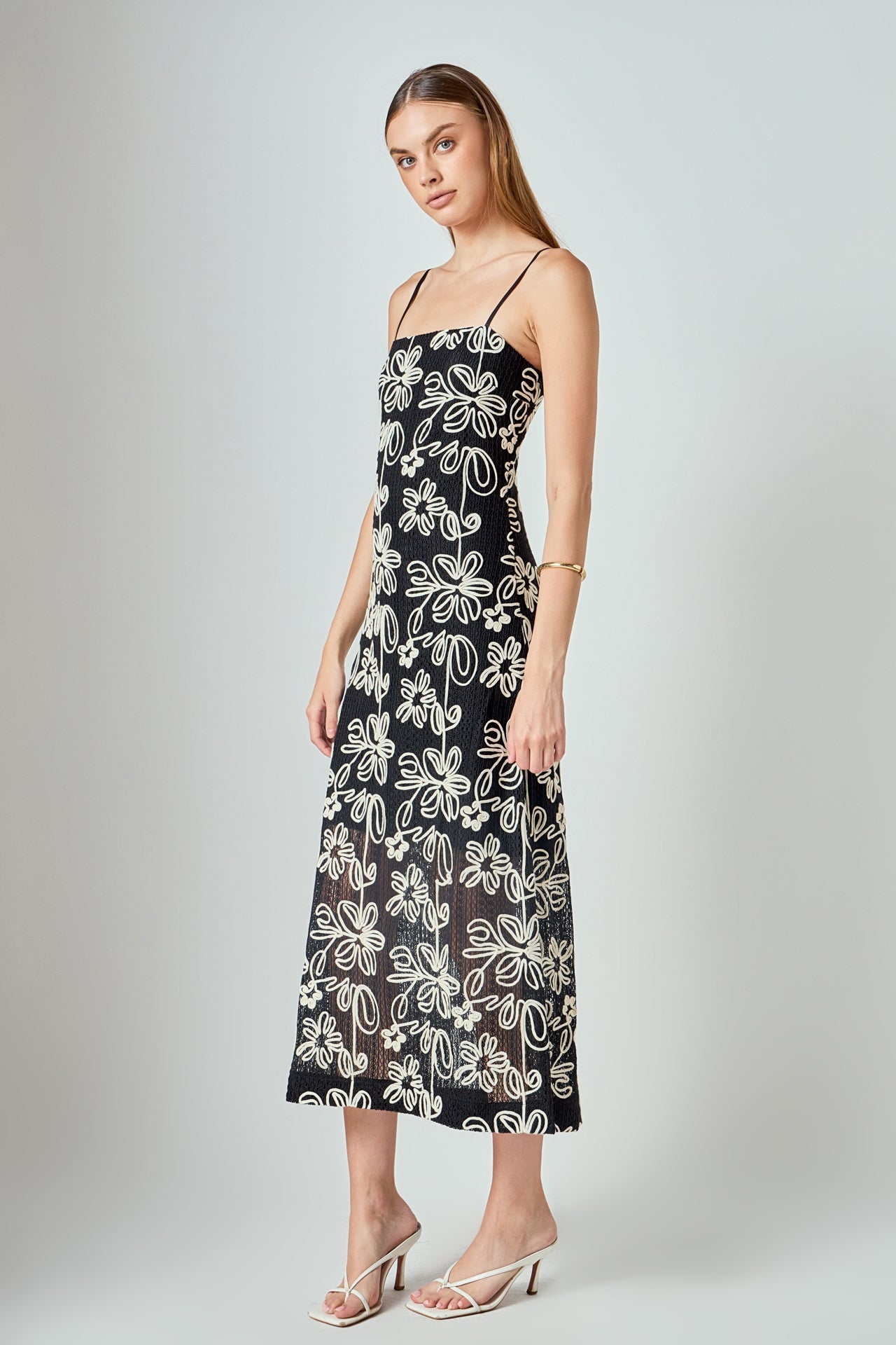 ENDLESS ROSE - Crochet Embroidered Maxi Dress - DRESSES available at Objectrare