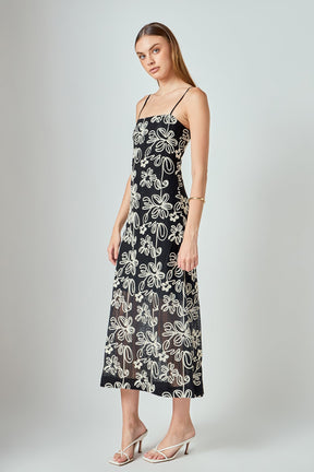ENDLESS ROSE - Crochet Embroidered Maxi Dress - DRESSES available at Objectrare
