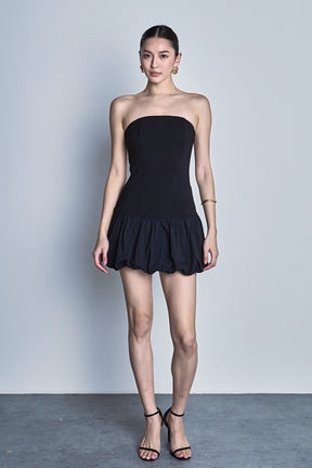 ENDLESS ROSE - Makayla Strapless Bubbled Mini Dress - DRESSES available at Objectrare