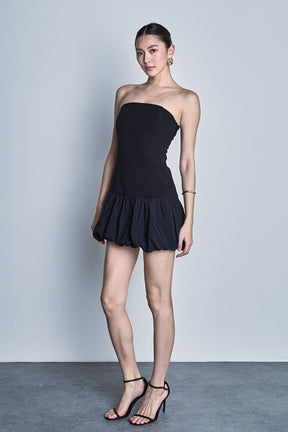 ENDLESS ROSE - Makayla Strapless Bubbled Mini Dress - DRESSES available at Objectrare