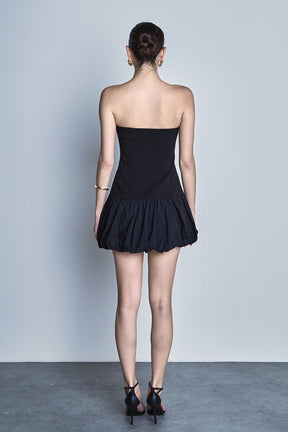 ENDLESS ROSE - Makayla Strapless Bubbled Mini Dress - DRESSES available at Objectrare