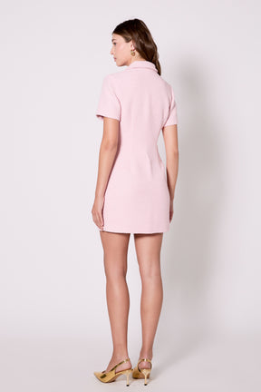 Collared tweed Mini Dress