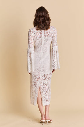ENDLESS ROSE - Lace Column Midi Dress - DRESSES available at Objectrare