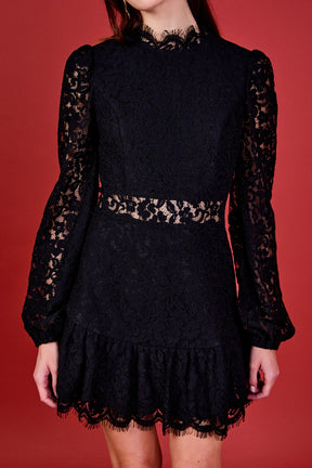 ENDLESS ROSE - Laced Cutout Mini Dress - DRESSES available at Objectrare