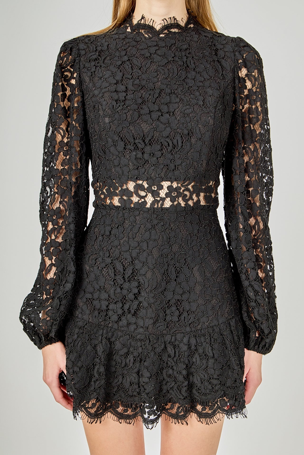ENDLESS ROSE - Laced Cutout Mini Dress - DRESSES available at Objectrare