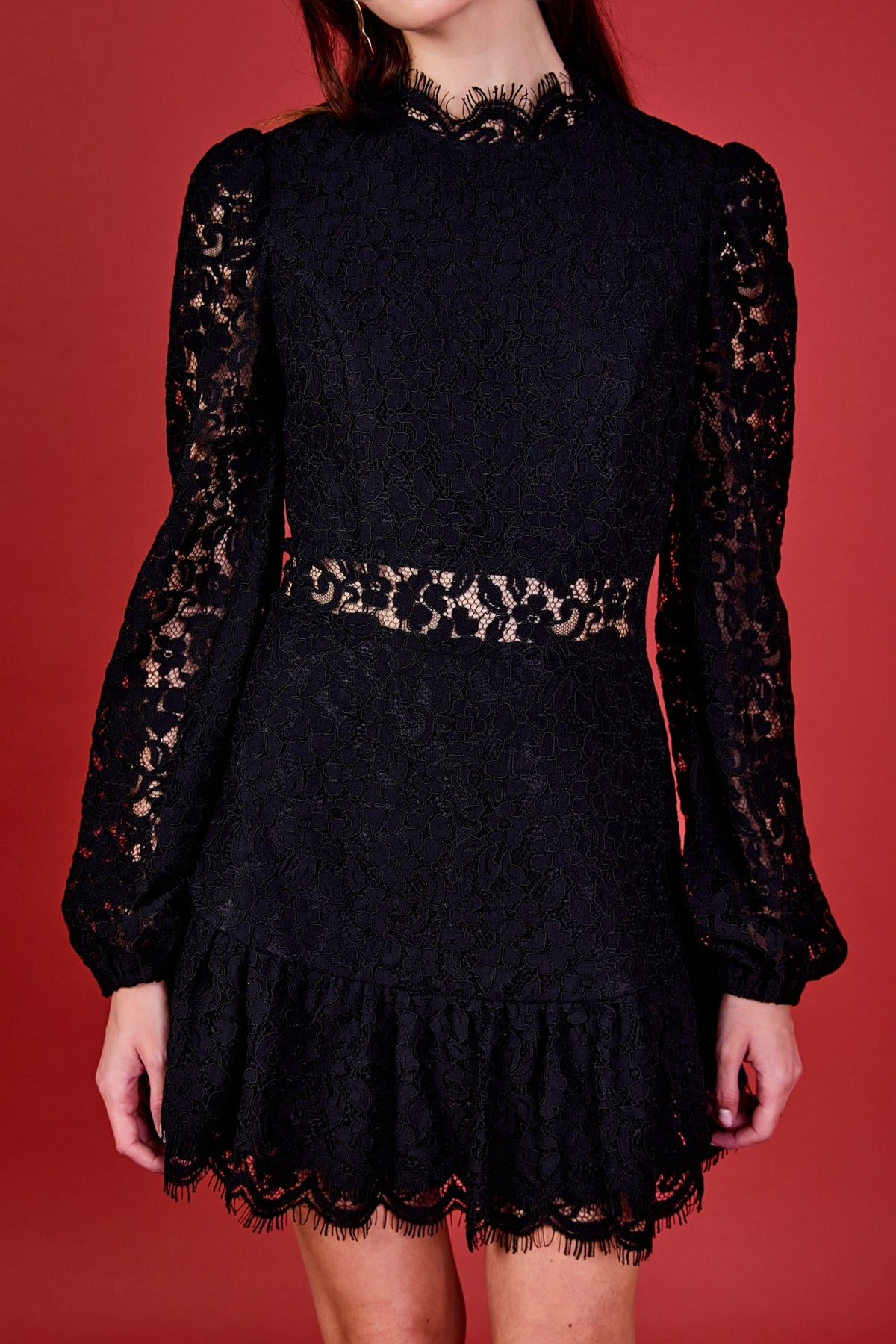 ENDLESS ROSE - Laced Cutout Mini Dress - DRESSES available at Objectrare