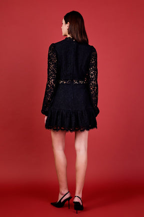 ENDLESS ROSE - Laced Cutout Mini Dress - DRESSES available at Objectrare