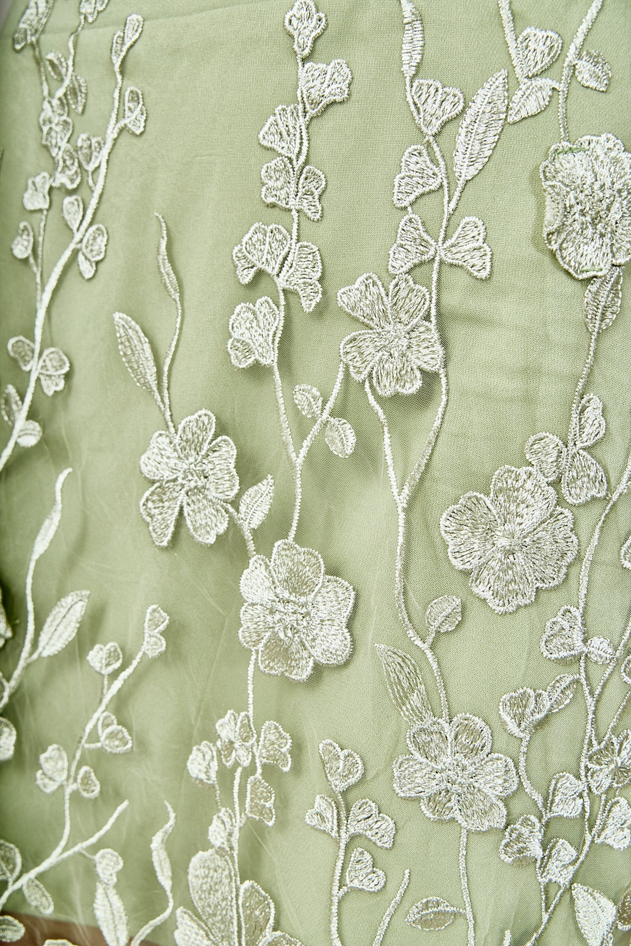 Floral Embroidered Midi Skirt