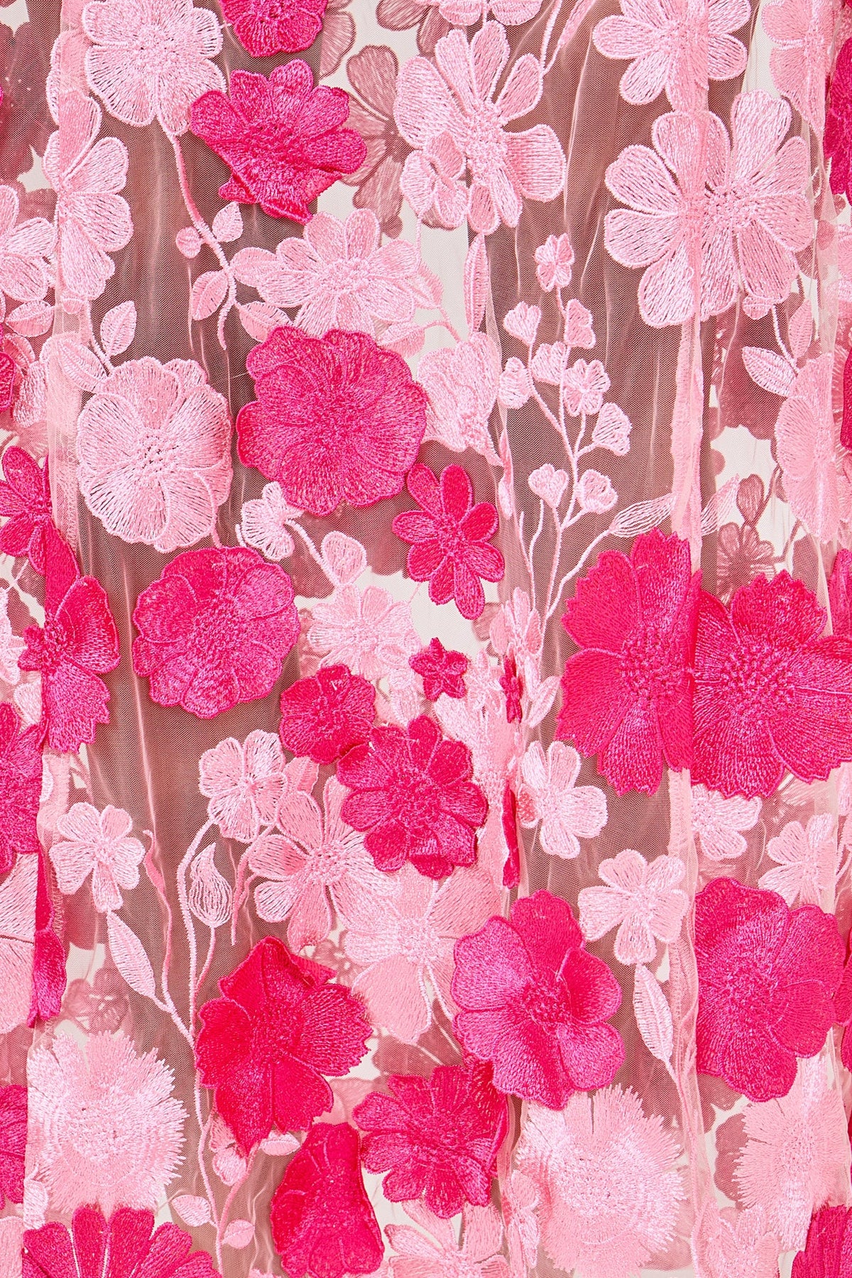 ENDLESS ROSE - Embroidered 3D Applique Strapless Maxi Dress - DRESSES available at Objectrare