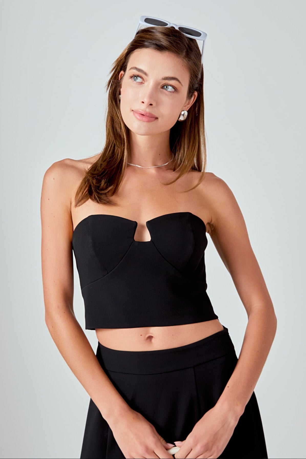 Haley V Strapless Top