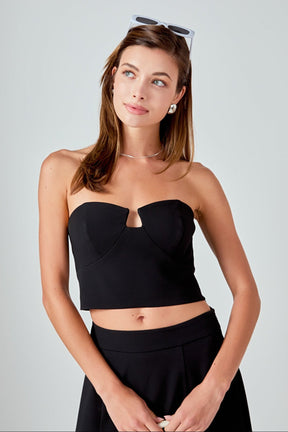 ENDLESS ROSE - Haley V Strapless Top - TOPS available at Objectrare