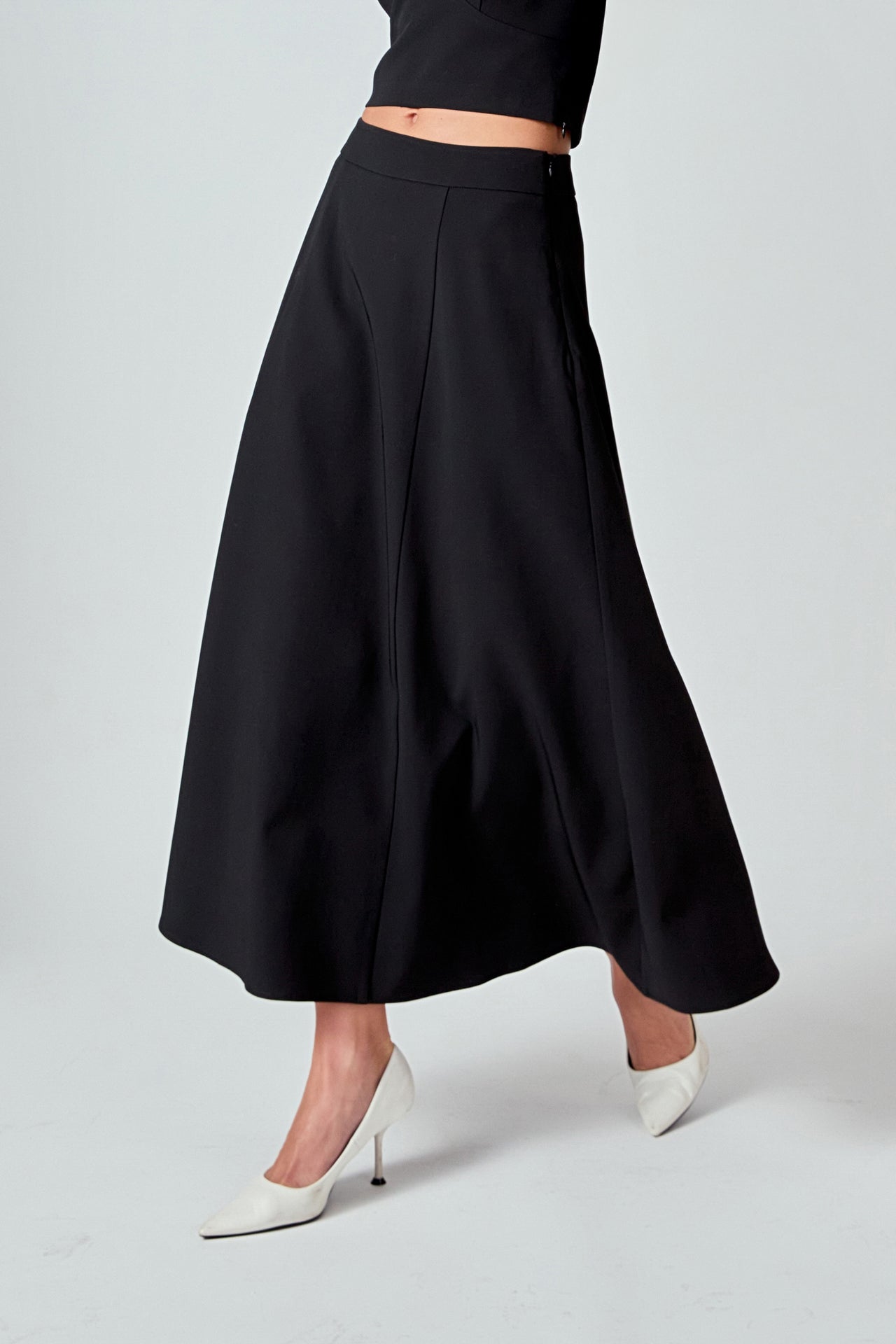 ENDLESS ROSE - Haley Flare A Line Midi Skirt - SKIRTS available at Objectrare