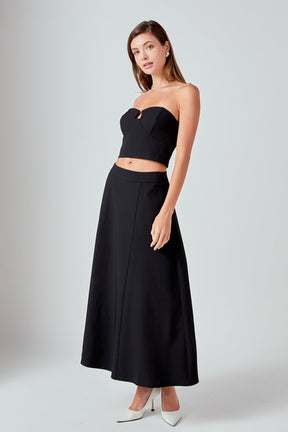 Haley Flare A Line Midi Skirt