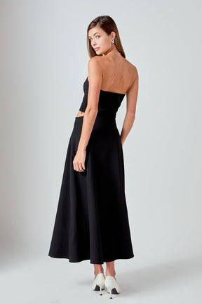 ENDLESS ROSE - Haley Flare A Line Midi Skirt - SKIRTS available at Objectrare