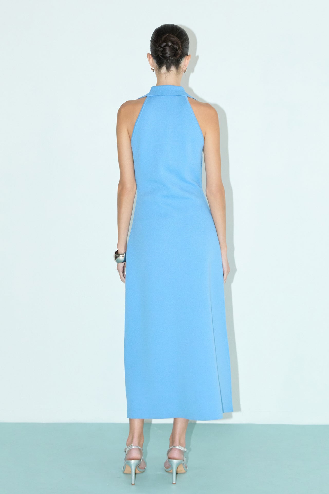 ENDLESS ROSE - Knit Collared Midi Dress - DRESSES available at Objectrare