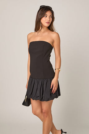 ENDLESS ROSE - Makayla Strapless Bubbled Mini Dress - DRESSES available at Objectrare