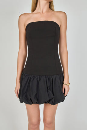 ENDLESS ROSE - Makayla Strapless Bubbled Mini Dress - DRESSES available at Objectrare