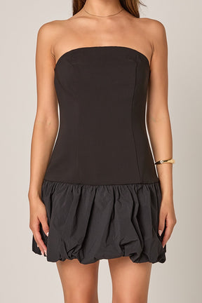 ENDLESS ROSE - Makayla Strapless Bubbled Mini Dress - DRESSES available at Objectrare