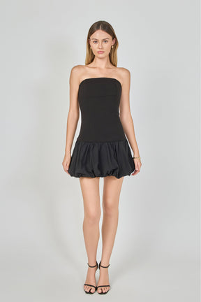 ENDLESS ROSE - Makayla Strapless Bubbled Mini Dress - DRESSES available at Objectrare
