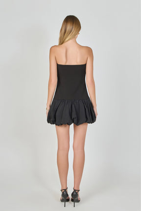 ENDLESS ROSE - Makayla Strapless Bubbled Mini Dress - DRESSES available at Objectrare