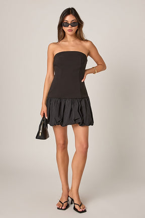ENDLESS ROSE - Makayla Strapless Bubbled Mini Dress - DRESSES available at Objectrare