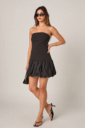 ENDLESS ROSE - Makayla Strapless Bubbled Mini Dress - DRESSES available at Objectrare