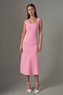 ENDLESS ROSE - Endless Rose - Pearl Trim Knit Midi Dress - DRESSES available at Objectrare