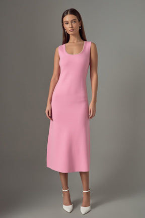 ENDLESS ROSE - Endless Rose - Pearl Trim Knit Midi Dress - DRESSES available at Objectrare