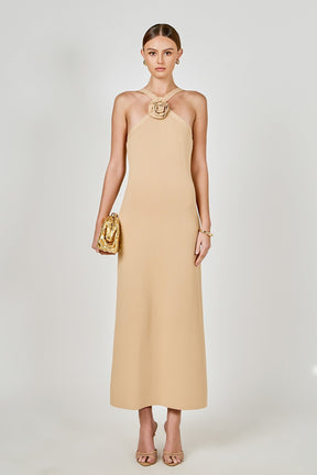 ENDLESS ROSE - Rosette Knit Midi Dress - DRESSES available at Objectrare