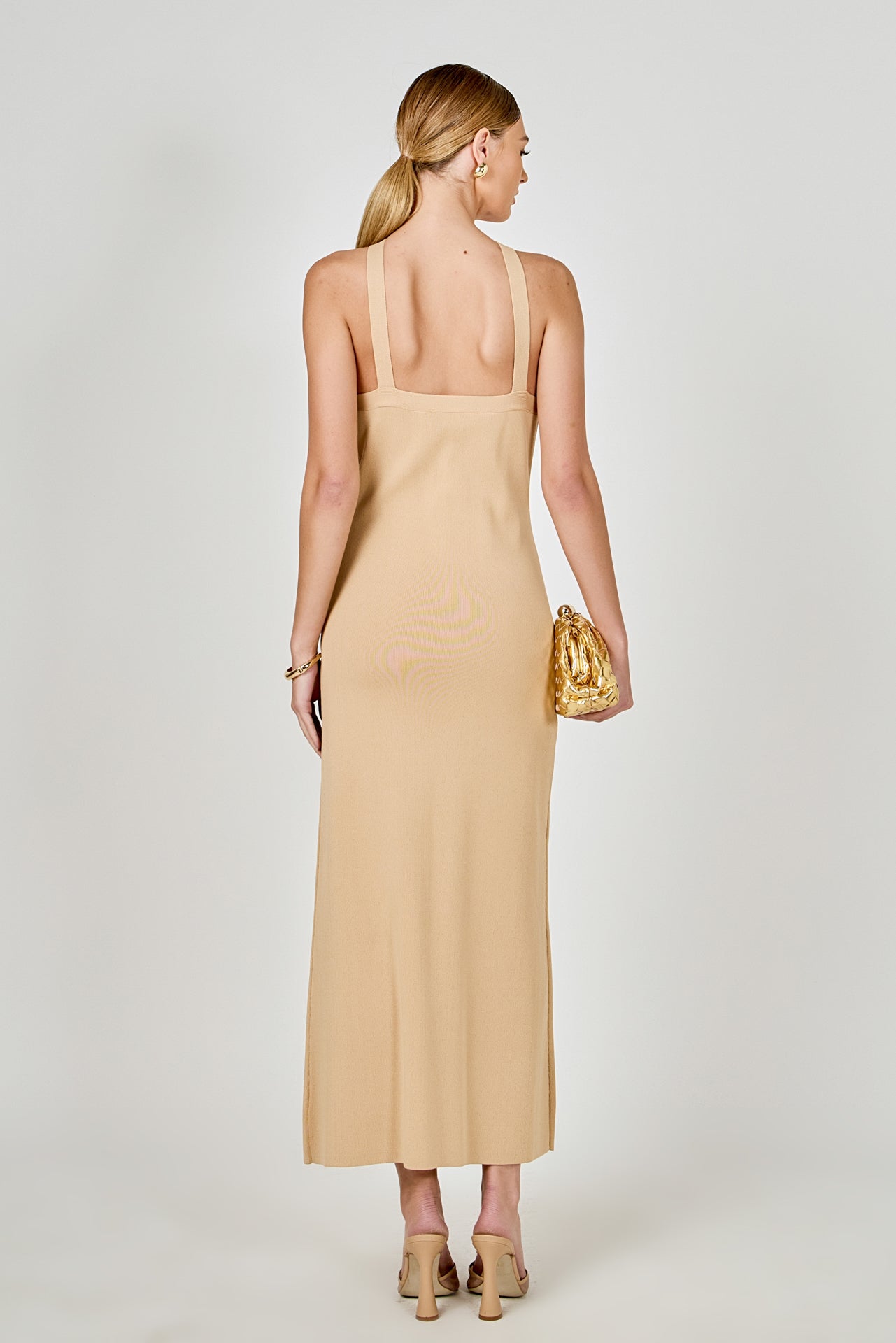 ENDLESS ROSE - Rosette Knit Midi Dress - DRESSES available at Objectrare