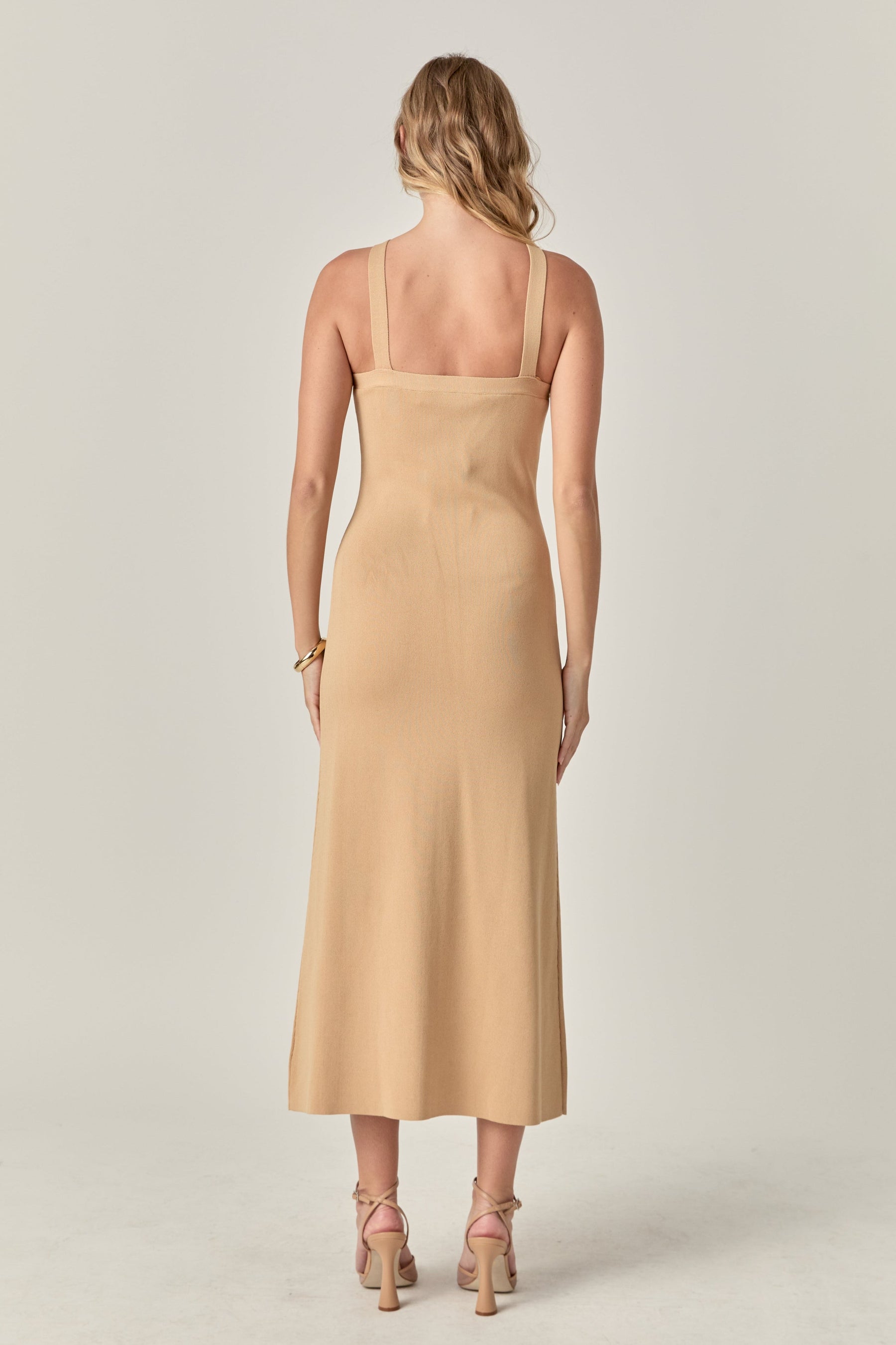 ENDLESS ROSE - Rosette Knit Midi Dress - DRESSES available at Objectrare