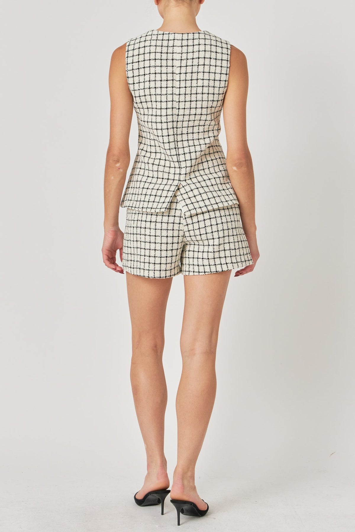 Boucle Tweed Check Jacket