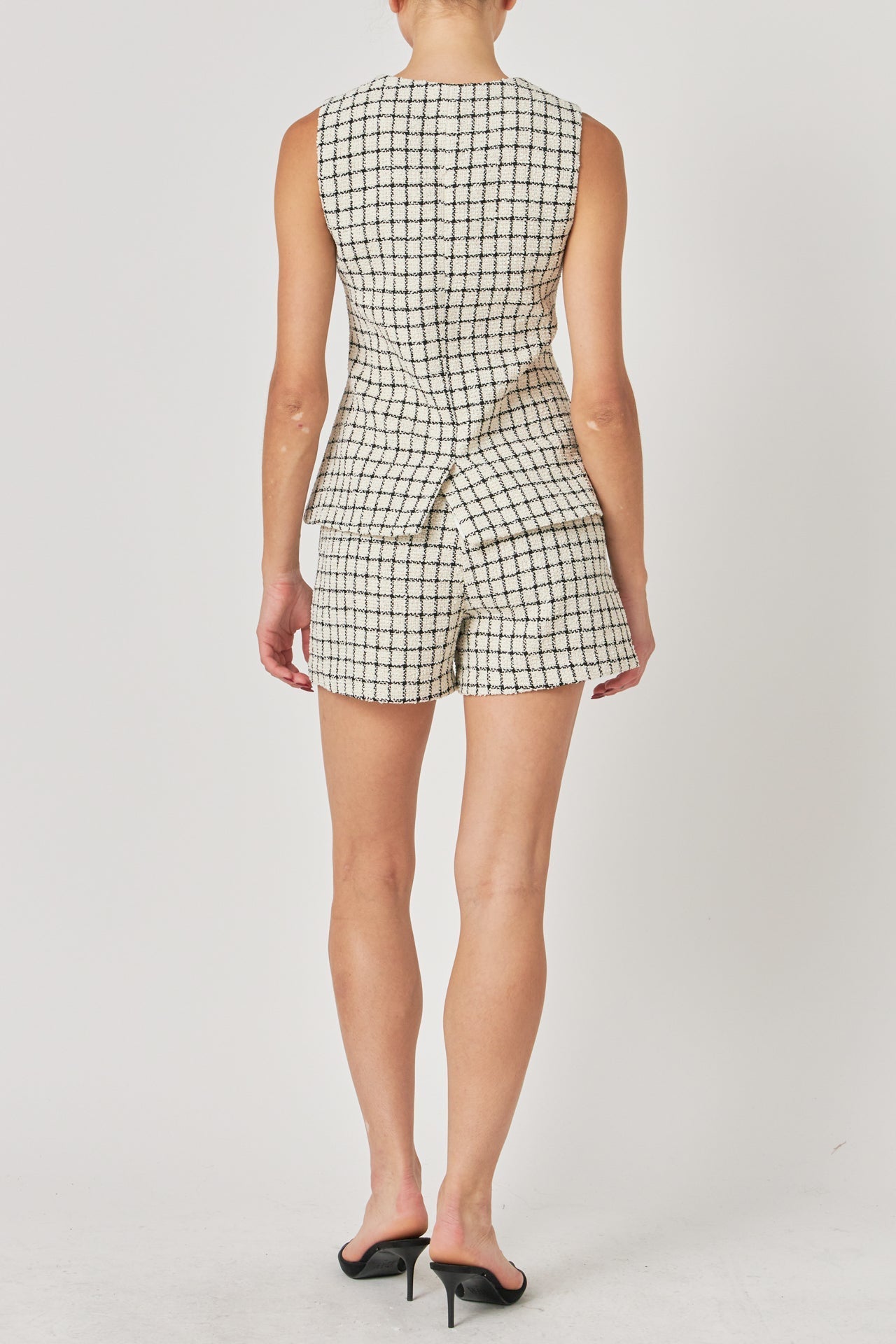Boucle Tweed Check Jacket