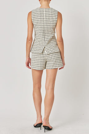 Boucle Tweed Check Jacket