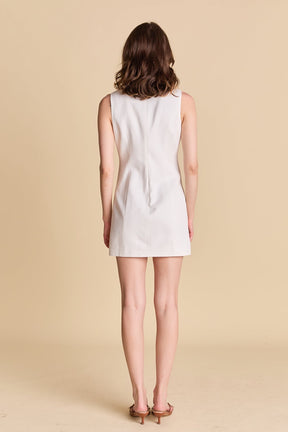 ENDLESS ROSE - Linen Buttoned Mini Dress - DRESSES available at Objectrare
