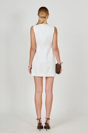 ENDLESS ROSE - Linen Buttoned Mini Dress - DRESSES available at Objectrare