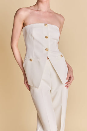ENDLESS ROSE - Strapless Suit Long Top - TOPS available at Objectrare