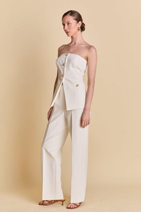 ENDLESS ROSE - Strapless Suit Long Top - TOPS available at Objectrare
