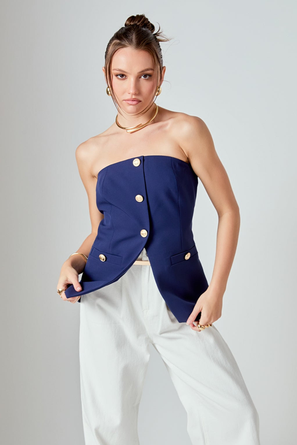Strapless Suit Long Top