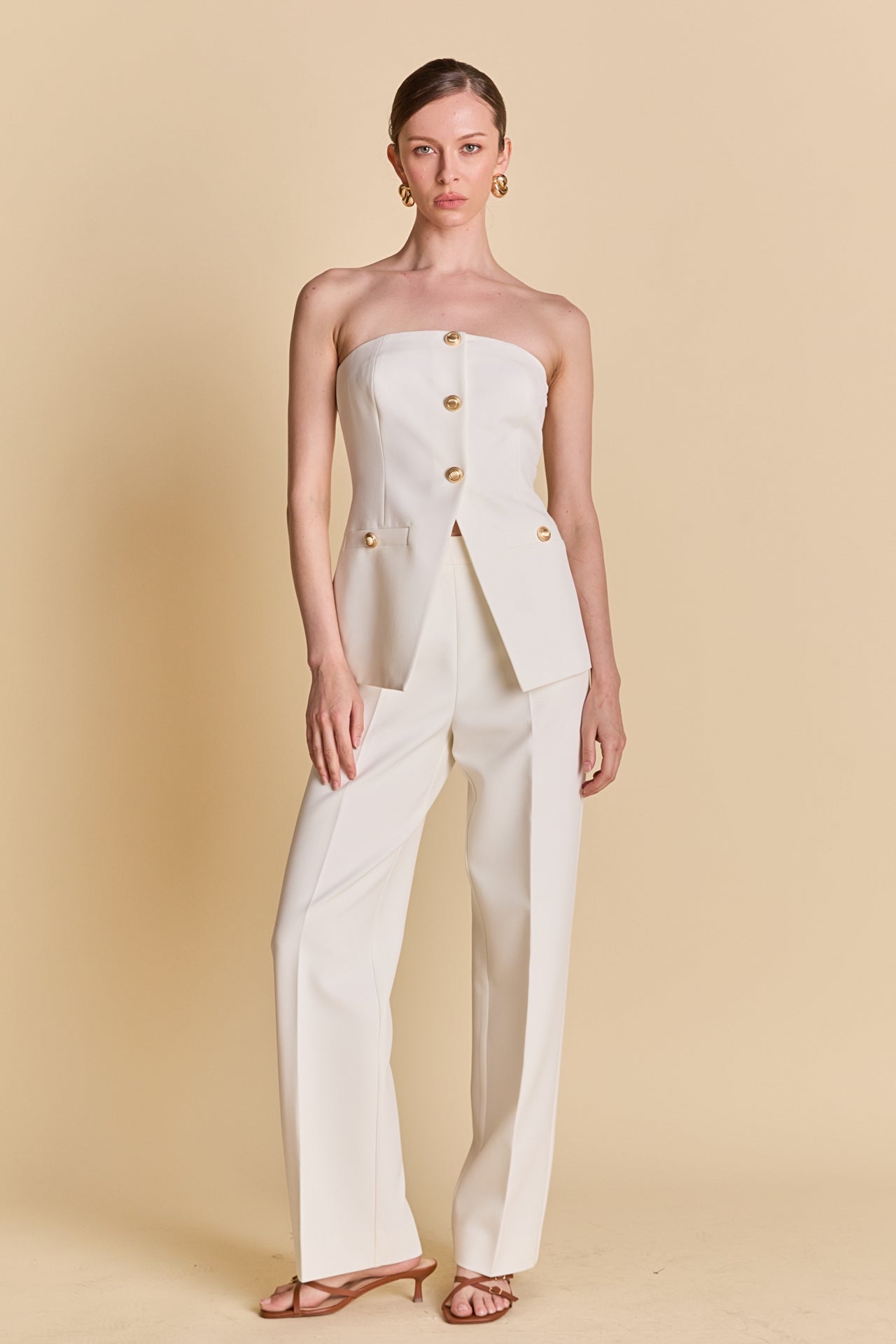 ENDLESS ROSE - Zip up Suit Trousers - PANTS available at Objectrare