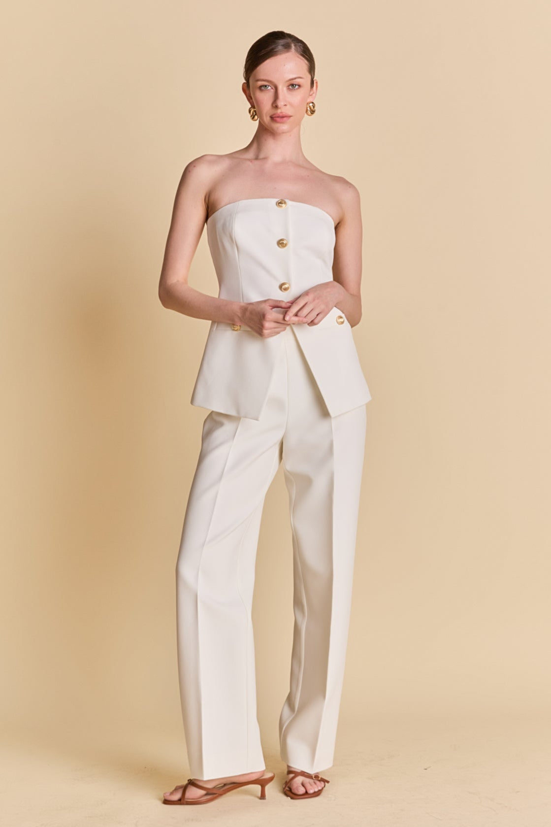 ENDLESS ROSE - Zip up Suit Trousers - PANTS available at Objectrare