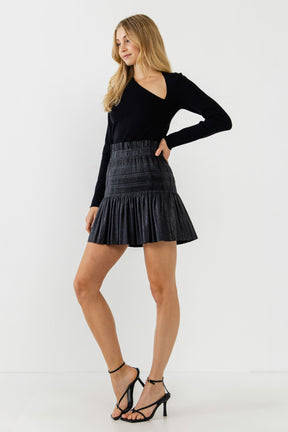 ENDLESS ROSE - Cut out Long Sleeve Knit Top - TOPS available at Objectrare