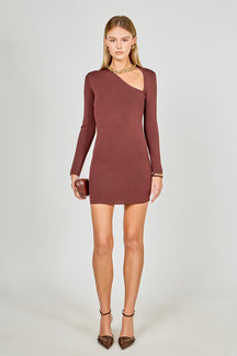 ENDLESS ROSE - Cut out Long Sleeve Mini Dress - DRESSES available at Objectrare