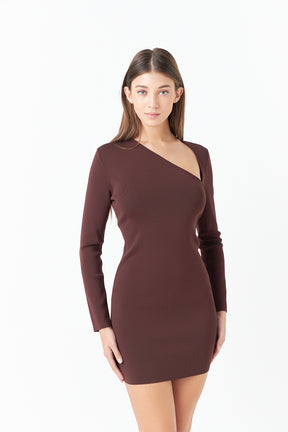 ENDLESS ROSE - Cut out Long Sleeve Mini Dress - DRESSES available at Objectrare