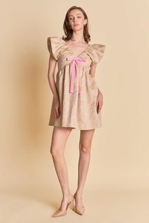 ENDLESS ROSE - Jacquard Print Mini Dress - DRESSES available at Objectrare
